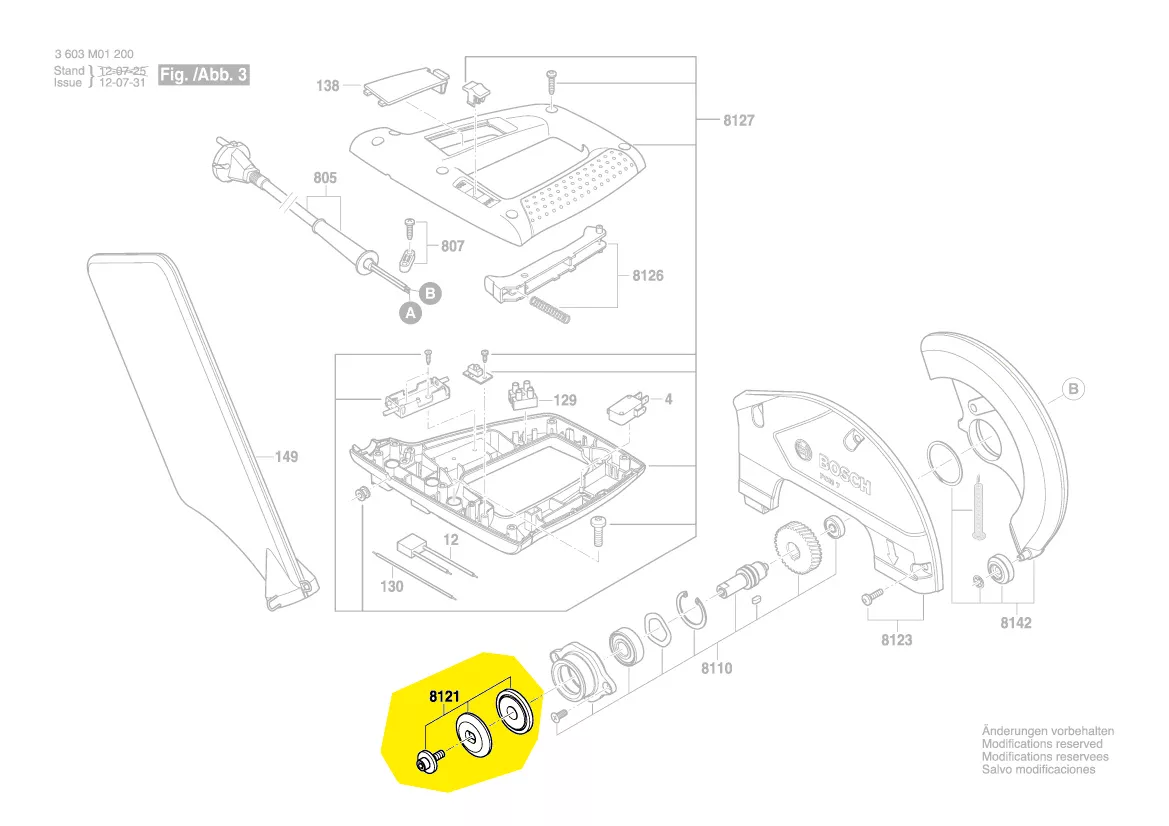 Visserie PCM 7 / PCM 7 S scie à onglet Bosch1 609 BP7 198